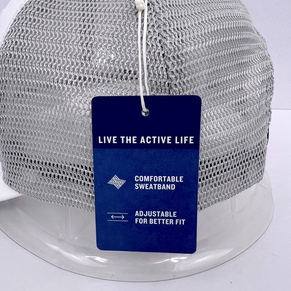 TOMMY BAHAMA CAP/HAT, 3D MARLON FISH LOGO, GREY COOL MESH, WHITE HAT, ADJ. STRAP - Picture 13 of 13